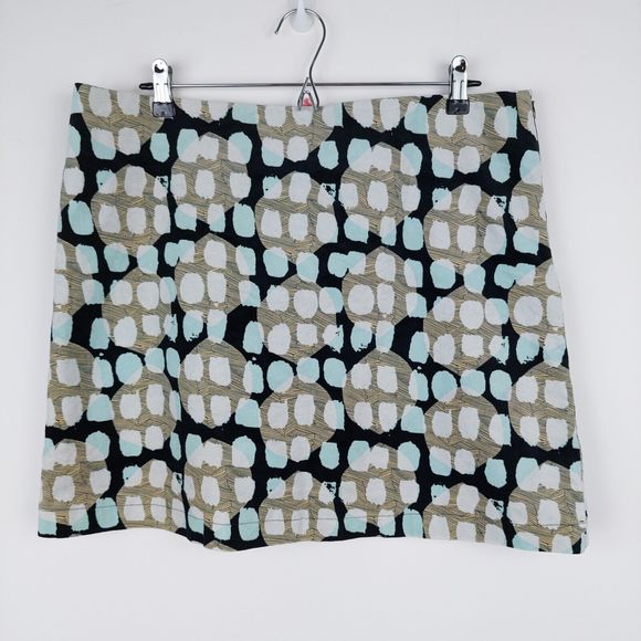 Dresses & Skirts - White Stuff Lula Spot Velvet Skirt Size 16 UK Abstract Mini Blue Black Beige New